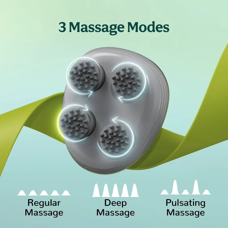 SCALP MASSAGER  -  A scalp massager is a handheld device—either manual with silicone, rubber, or plastic bristles, or electric with rotating nodes—designed to stimulate the scalp, increase blood circulation, and reduce stress.